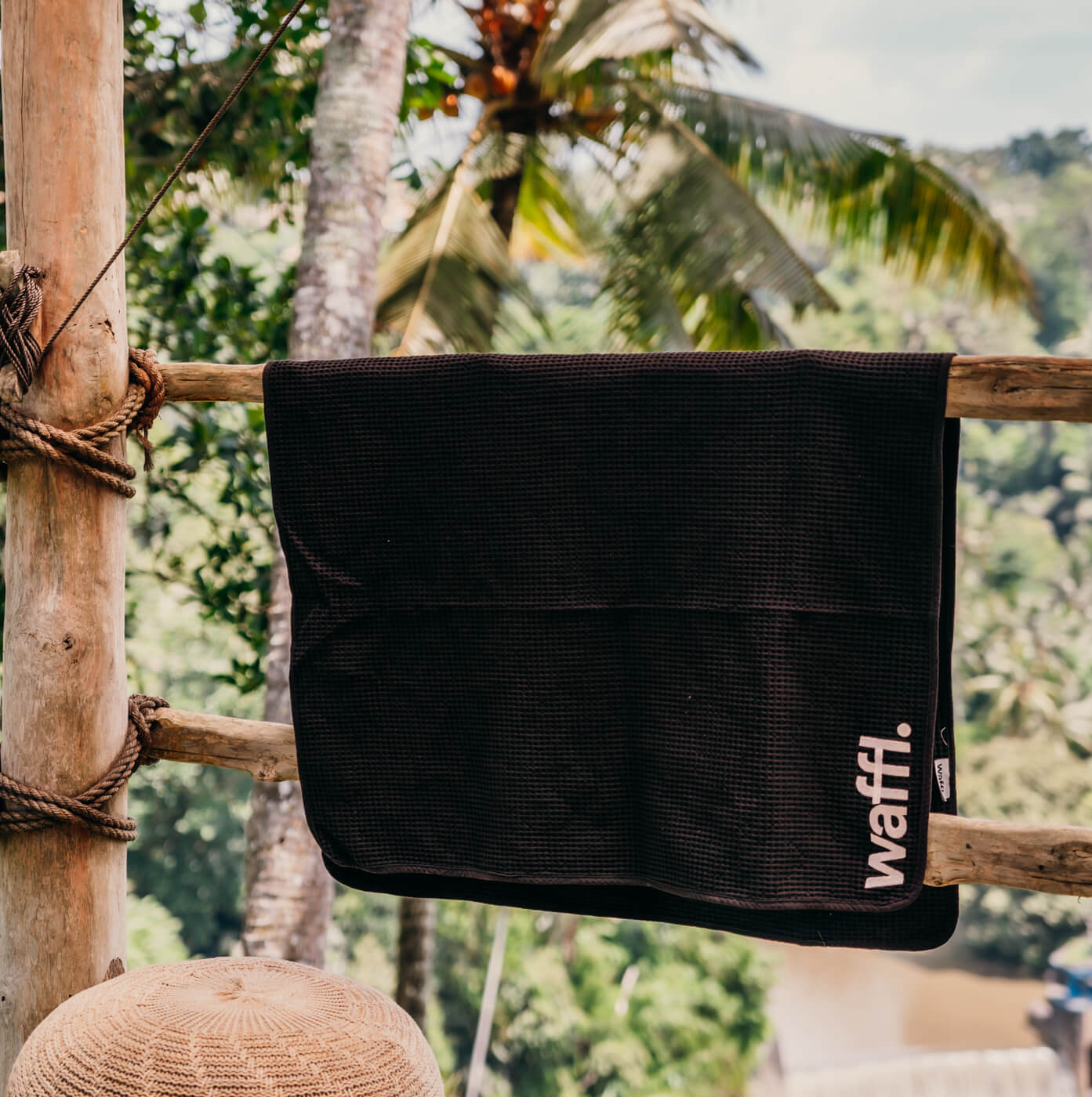 Serviette waffl - Noir