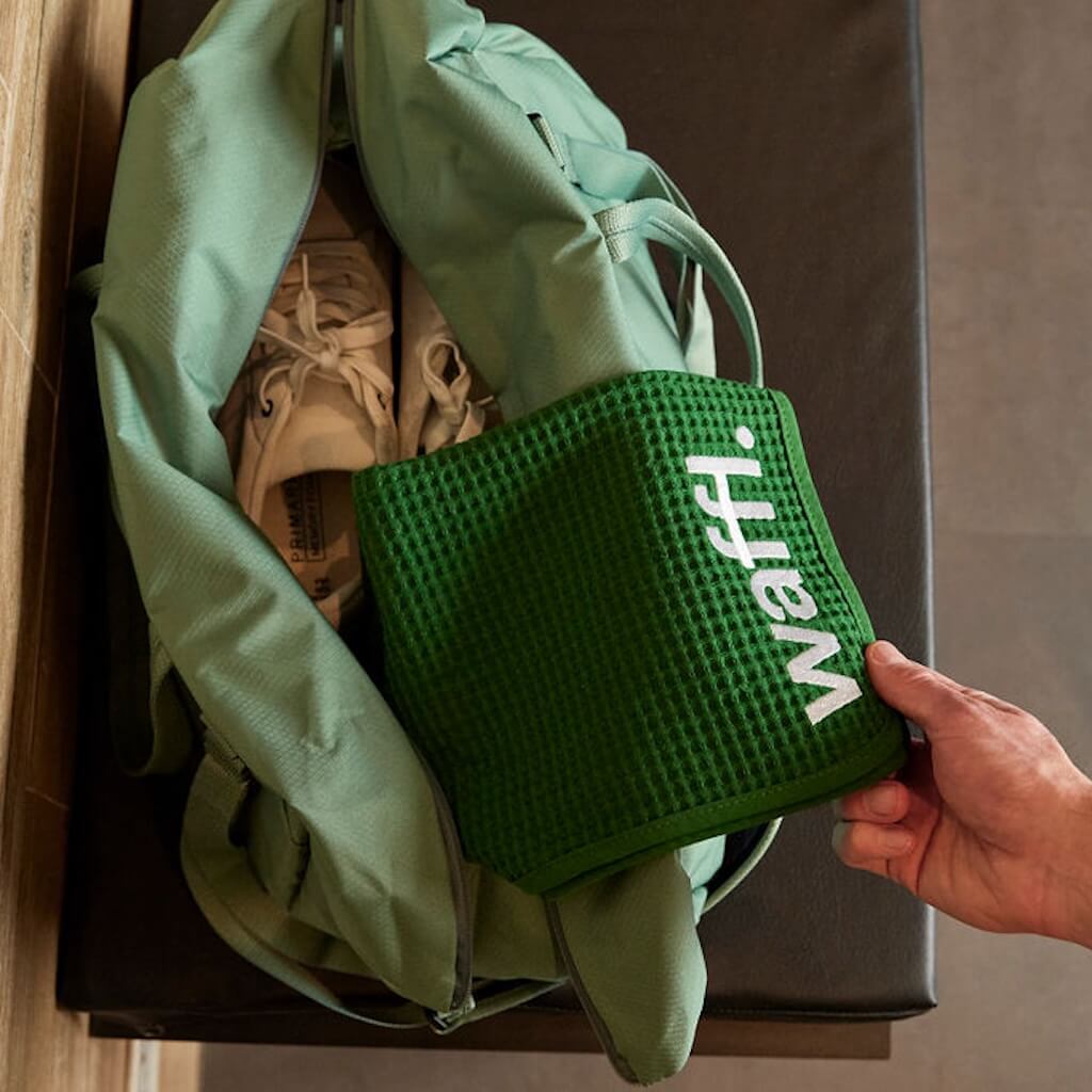 Mini serviette waffl - Vert Bouteille