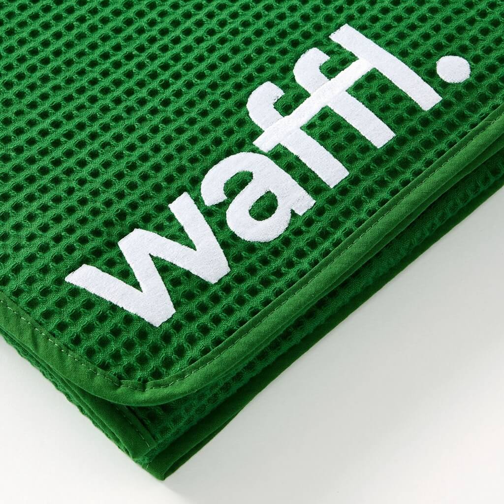 Serviette waffl - Vert Bouteille