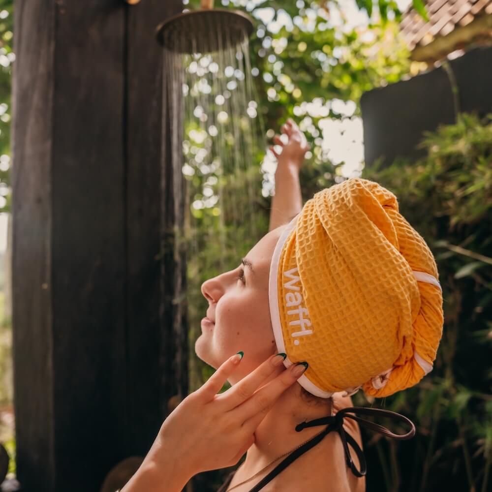 Solar Yellow waffl hair wrap