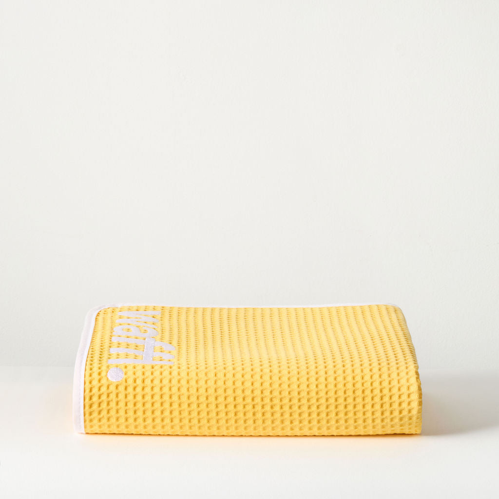 Serviette waffl - Jaune Solaire