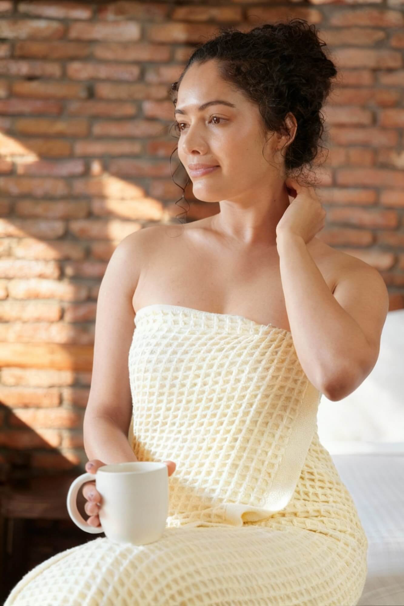 waffl Bath Sheet - Ivory